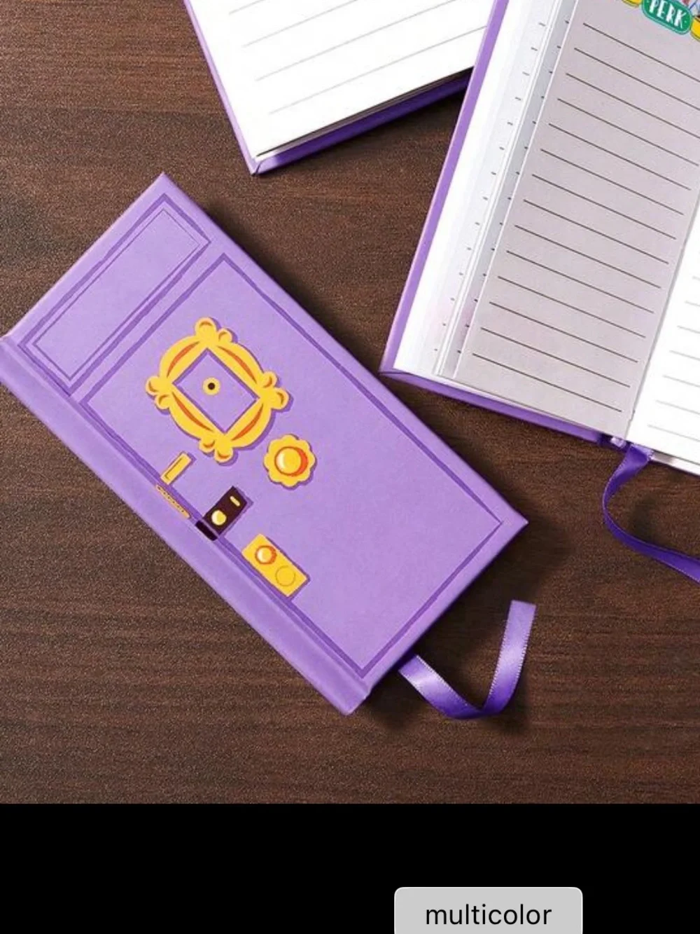 NWT friends tv show Purple Door Hardcover Notebook with Gold Accents